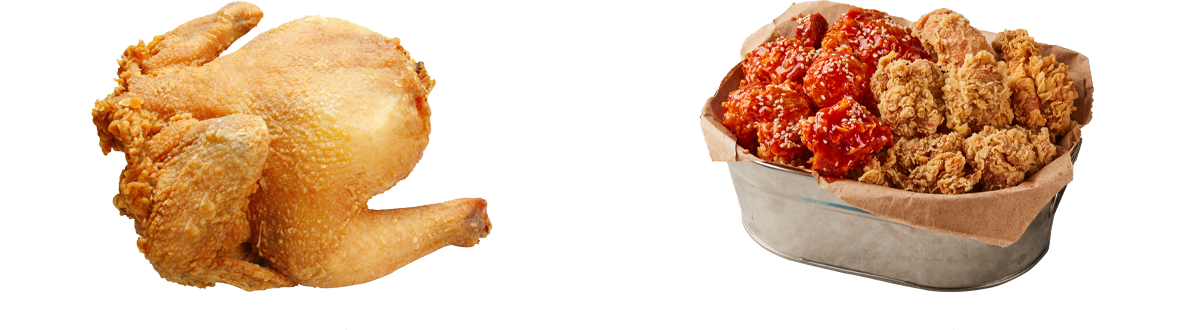 精致脆皮鸡、韩式双拼炸鸡块