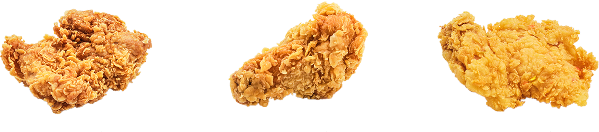 吮指大鸡块、脆皮小鸡腿、藤椒鸡块