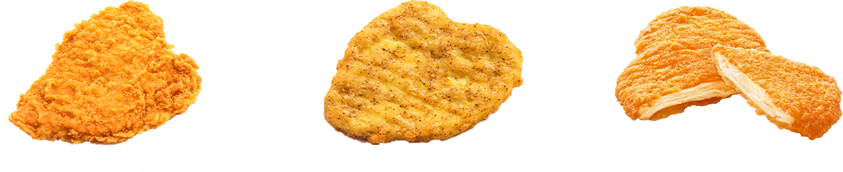 香酥鸡排、黑椒鸡排、爱心鸡排