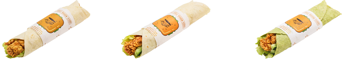 墨西哥鸡肉卷、老北京鸡肉卷、大力菠菜鸡肉卷